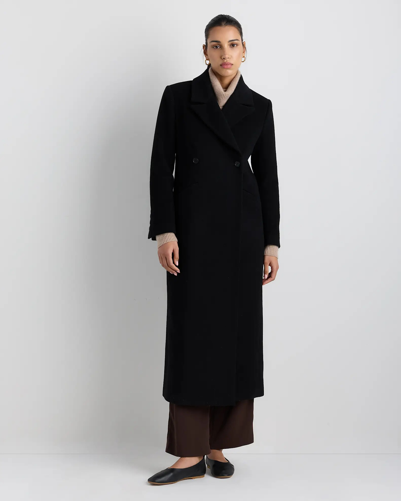 Wool Cashmere Tailored Long Coat | Quince