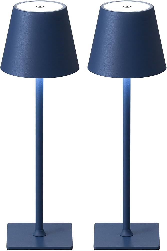 KDG 2 Pack Cordless Table Lamp,Portable LED Desk Lamp, 4000mAh Battery Operated, 3 Color Stepless... | Amazon (US)