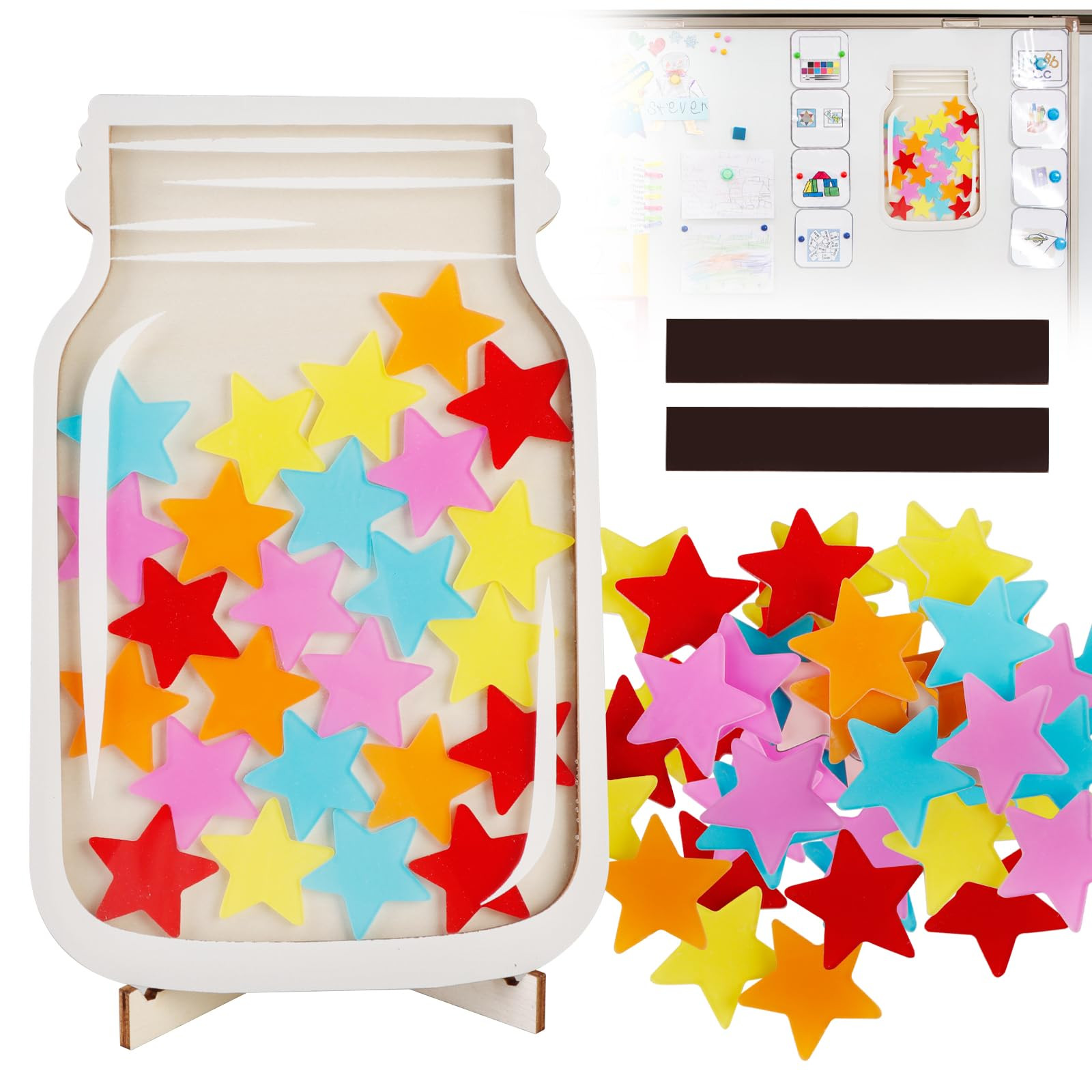 Magnetic Reward Jar, Classroom Reward Jar for Kids, Personalized Stars Reward Jar for Students Ki... | Amazon (US)