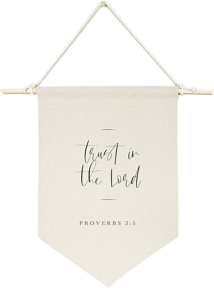 The Cotton & Canvas Co. Trust in The Lord, Proverbs 3:5 Bible Verse, Religious, Scripture Hanging... | Amazon (US)