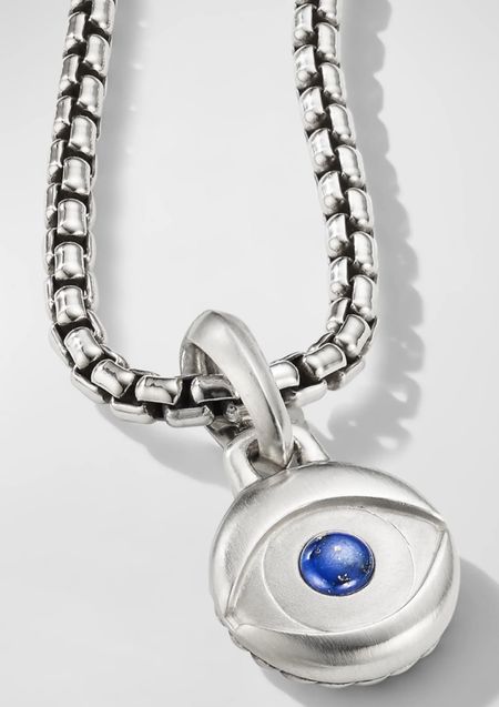 David Yurman
Men's Evil Eye Pendant with Gemstone in Silver

Sterling silver
Lapis lazuli
Amulet, 14.5 x 11.8mm
Please note: amulet only

#LTKMens #LTKStyleTip #LTKGiftGuide