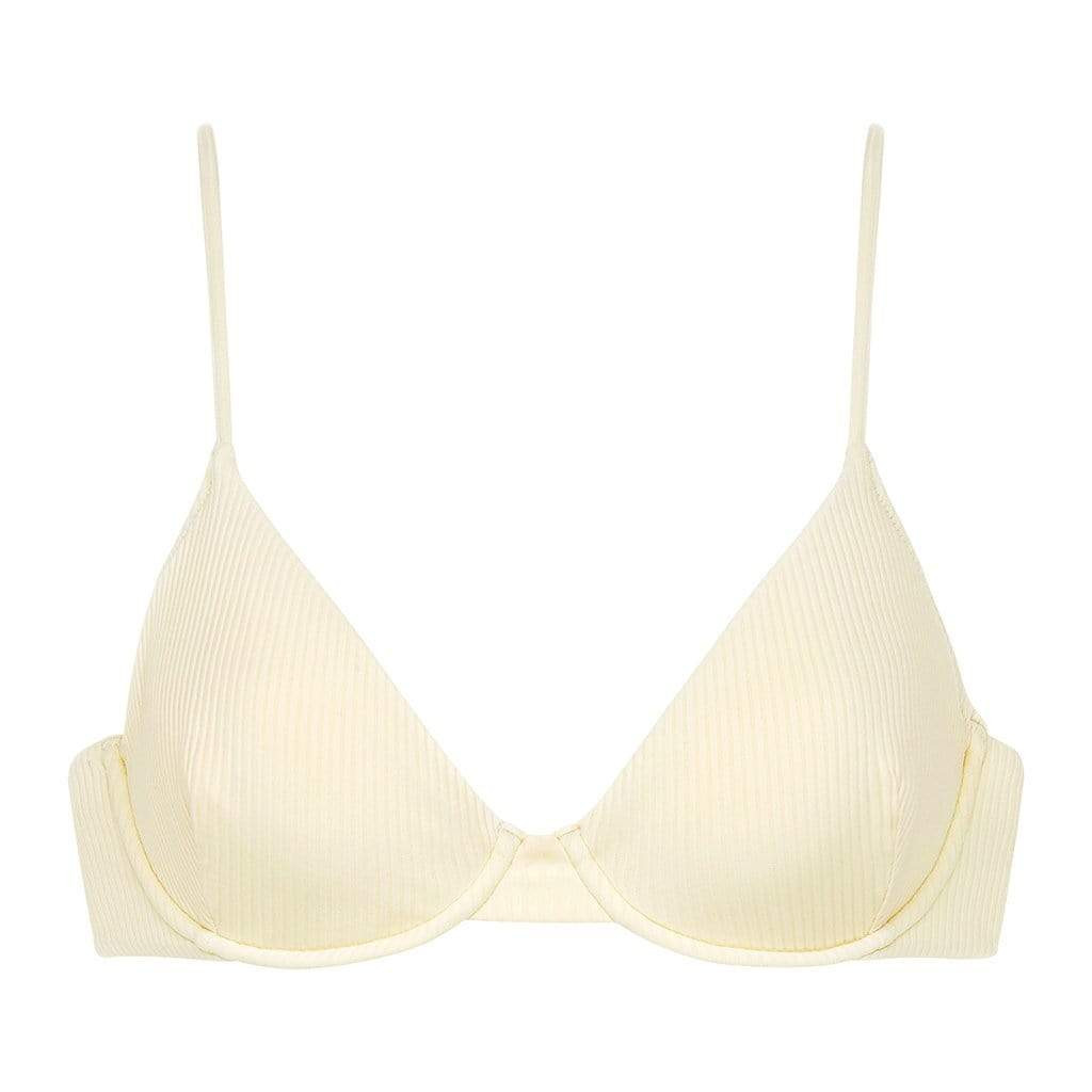 Cream Rib Dainty Bikini Top | Montce