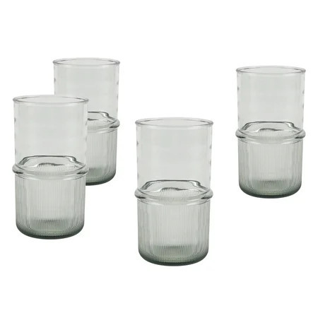 Better Homes & Gardens 4-Piece Green Ribbed Tritan Tumbler Set | Walmart (US)