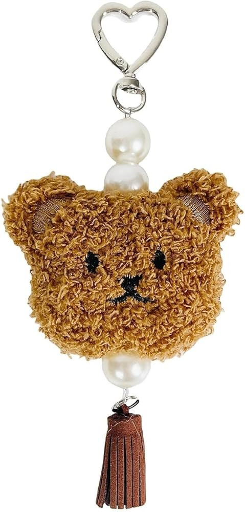 QTMY Cute Plush Bear Keychain Bag Charms for Handbag Purse Backpack Accessories for Bogg Bag,545 | Amazon (US)