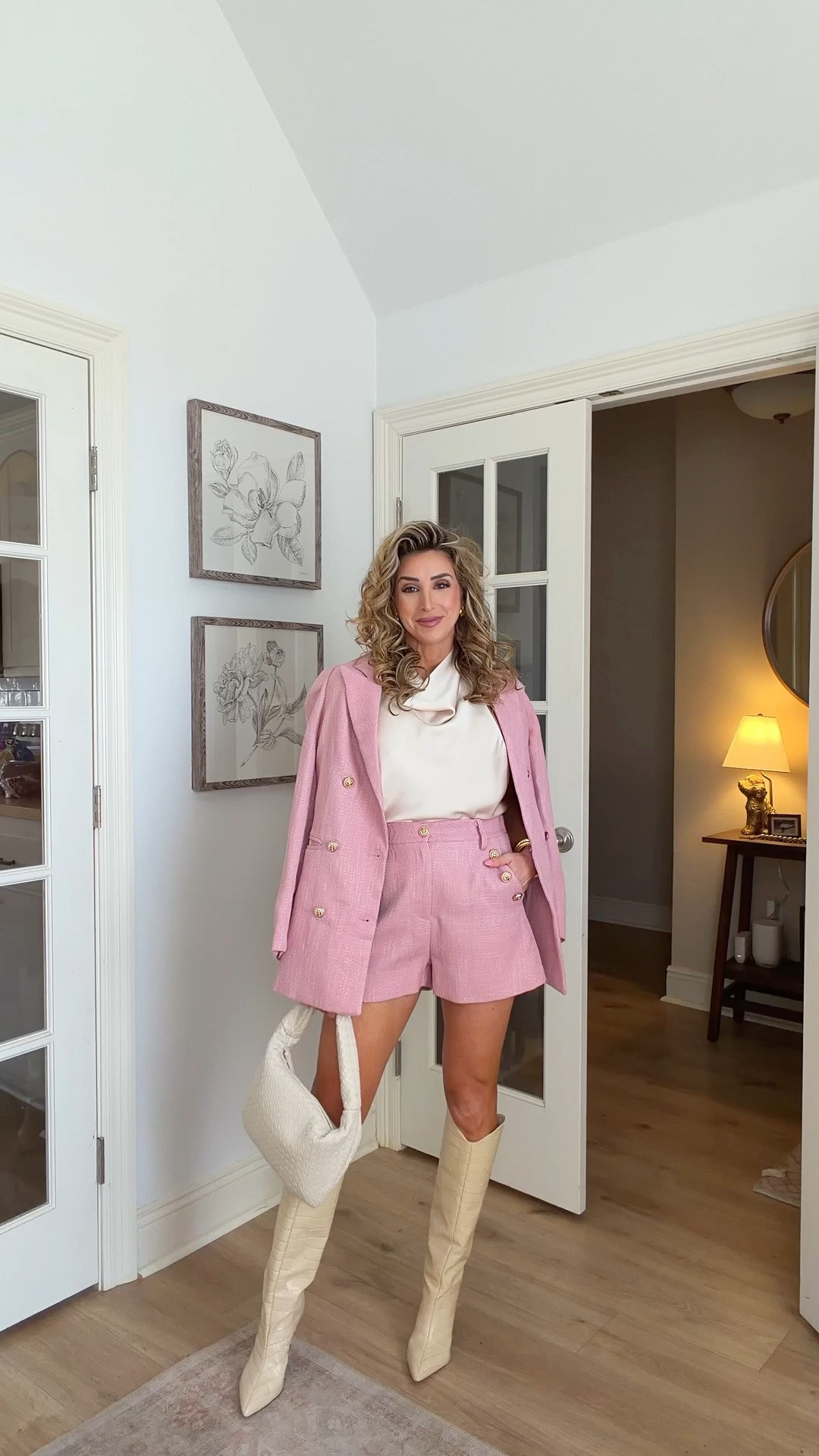 A quick ship Valentine’s Day outfit idea that can be worn into spring. 💕☀️

Spring outfits, spring transition outfits, pink blazer, pink shorts, ivory satin halter top, Amazon outfits for Valentine’s Day 

#LTKValentine #LTKgrwm #LTKootd