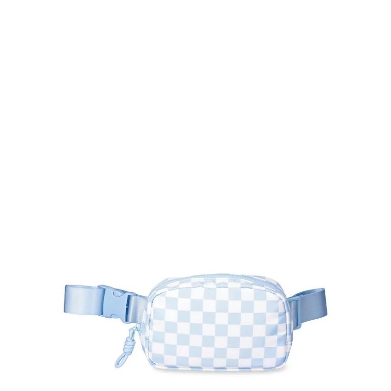 No Boundaries Women's Hands-Free Fanny Pack, Blue Check | Walmart (US)