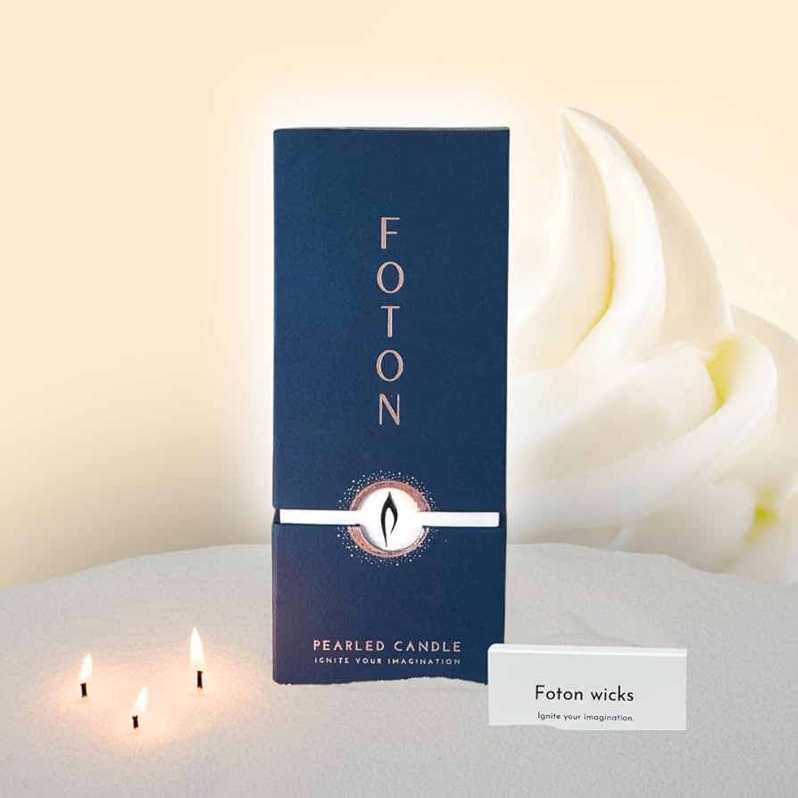 Foton Pearled Candle 18 Oz - Vanilla Vibe Scented Non Toxic Luxury Long Lasting Powder Candles up... | Amazon (US)