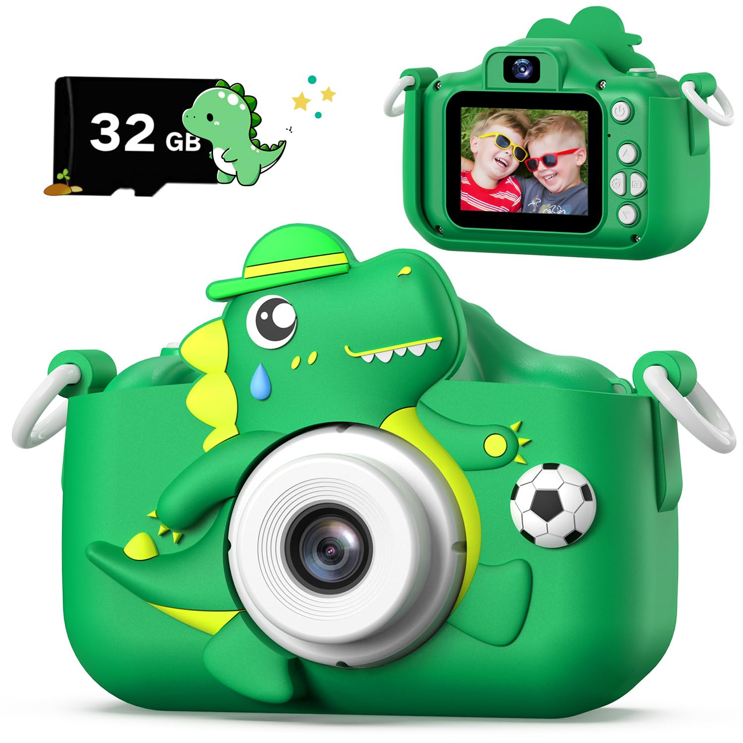 Dinosaur Kids Camera for Boys Girls, Toddler Digital Selfie Camera with Cute Protective Cover and... | Amazon (US)