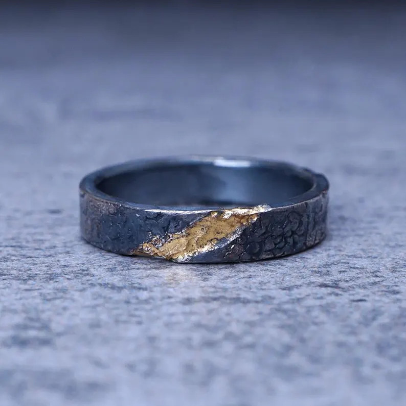 Kintsugi Band Ring | A Unique Ring That Blends the Ancient Japanese Art of Kintsugi With Contempo... | Etsy (Global)