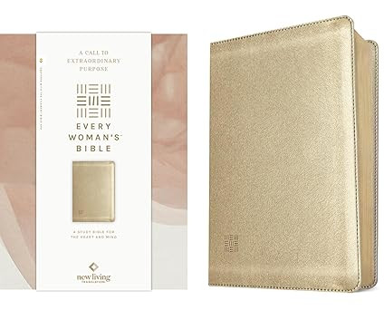 NLT Every Woman’s Bible, Filament Enabled (LeatherLike, Soft Gold, Red Letter) | Amazon (US)