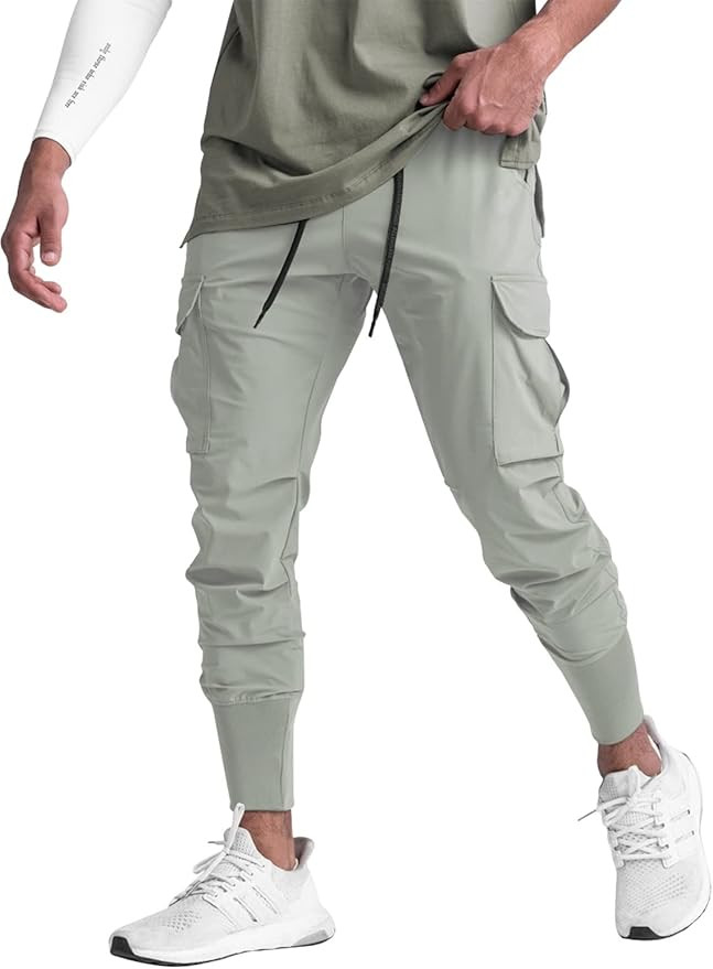 Surenow Mens Running Jogger Pants Workout Athletic Sweatpants Lightweight Thin Quick Dry Tapered ... | Amazon (US)