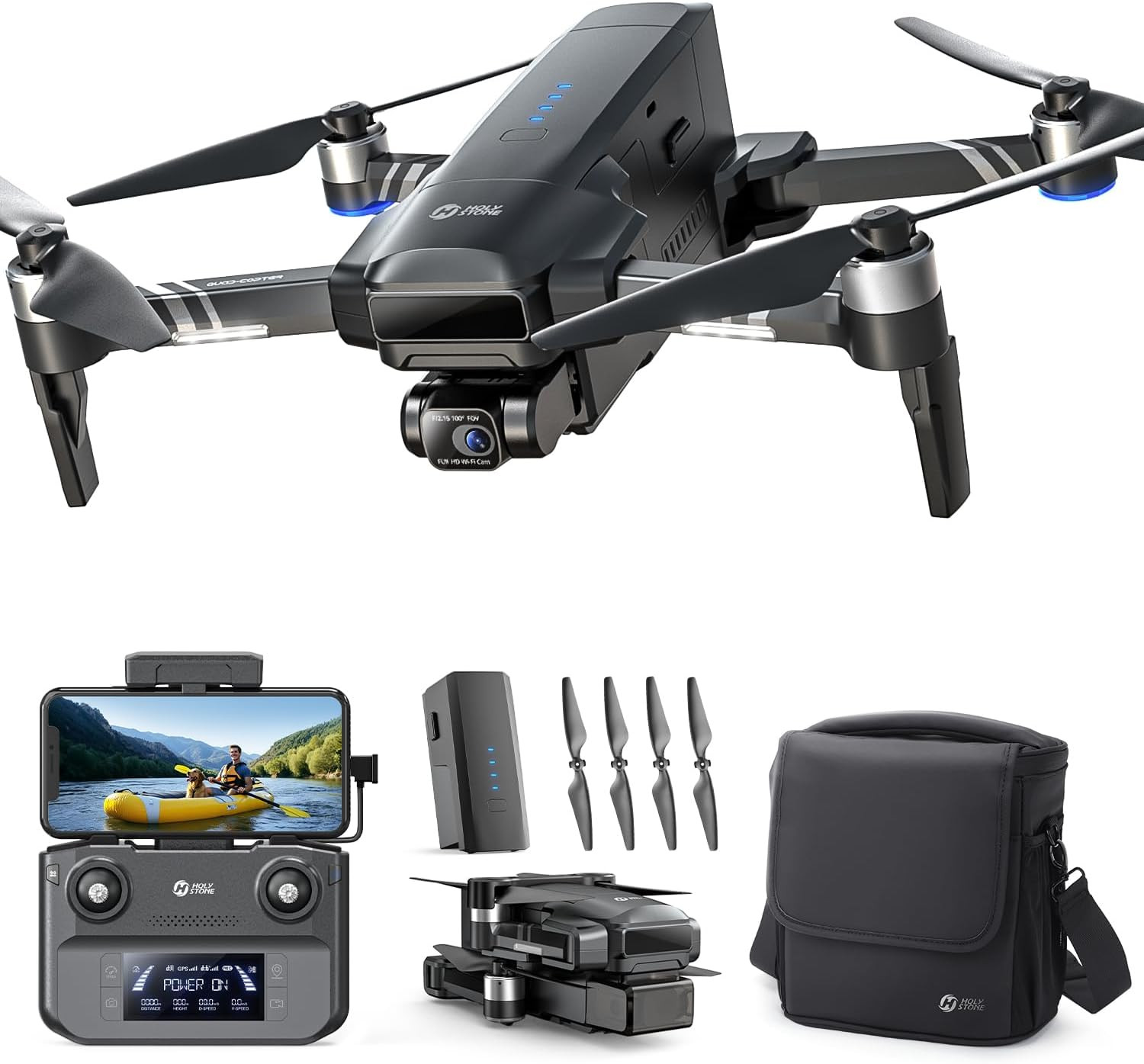 Holy Stone HS600 2-Axis Gimbal Drones with Camera for Adults 4K EIS, Integrated Remote ID, 20000 ... | Amazon (US)