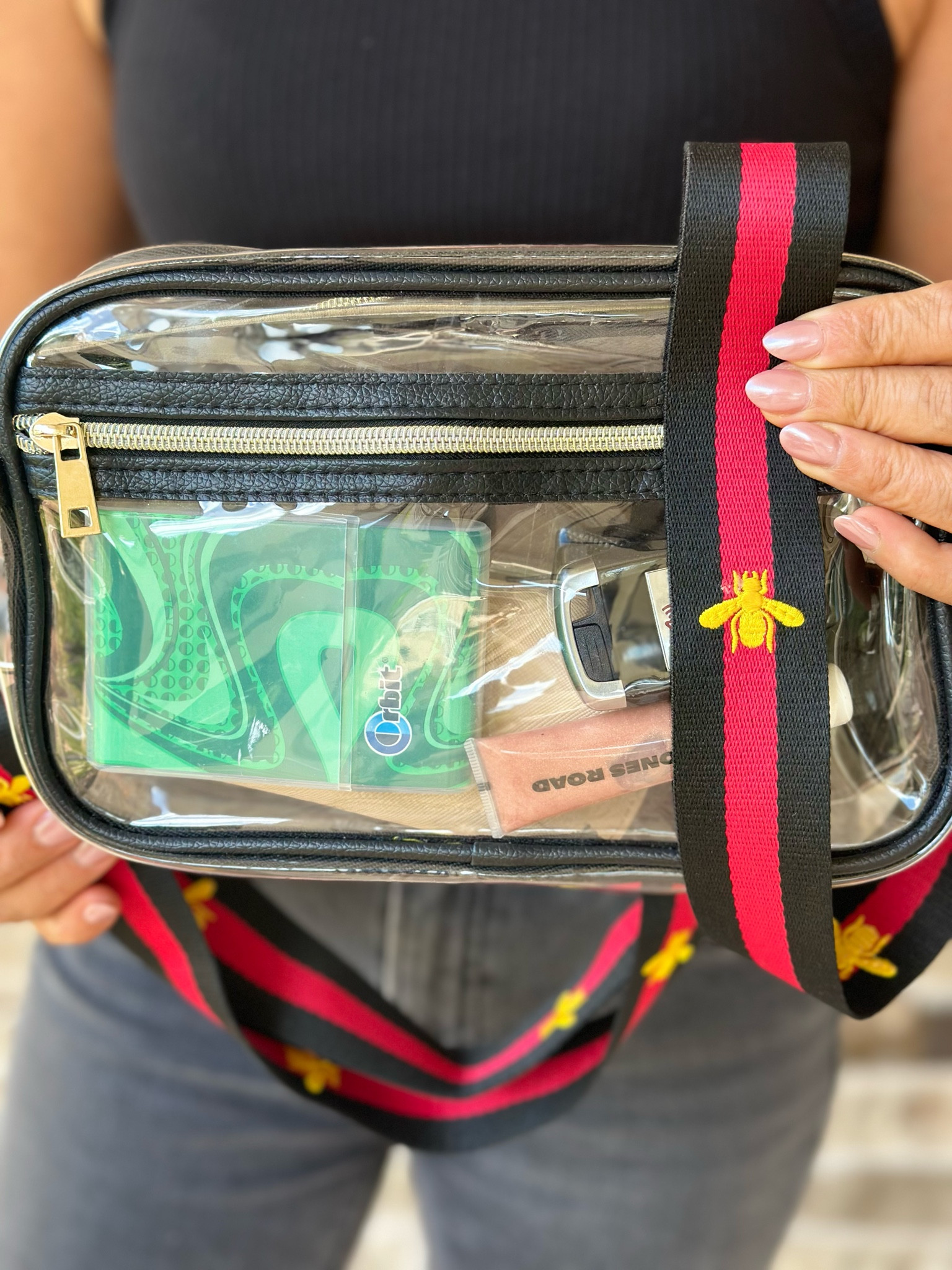 Clearing the Way for Style❤️🐝🖤

My customized clear bag with a designer-inspired strap is giving me major fashion vibes🤩. And perfect for all the fall events. 
👩🏻‍🎤festivals
🏟️sporting events
🎡fairs & amusement parks
🎸concerts

Who else is loving the clear bag trend?

#clearbag #designerinspired #fashion #stylish #transparentchic #clearbagtrend #clearbagbutmakeitcute #clearbagbutmakeitfashion #everydayelevated #everydaystyle #fashionover40 #styleover40 #momstyle #momstylelife #over40style #sportsmomaccessories #pursestrap #pursestrapswap 

#LTKSeasonal #LTKStyleTip #LTKFindsUnder50