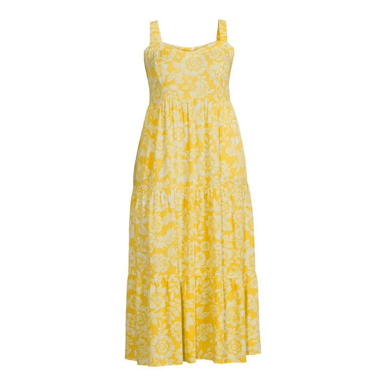 Terra & Sky Women's Plus Size Tiered Maxi Dress | Walmart (US)