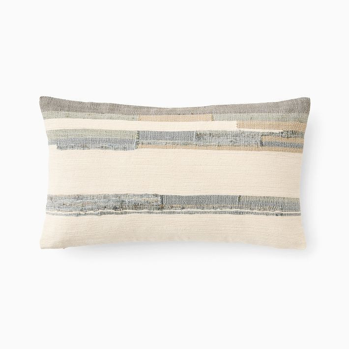 Colorblock Silk Stripe Pillow Cover | West Elm (US)