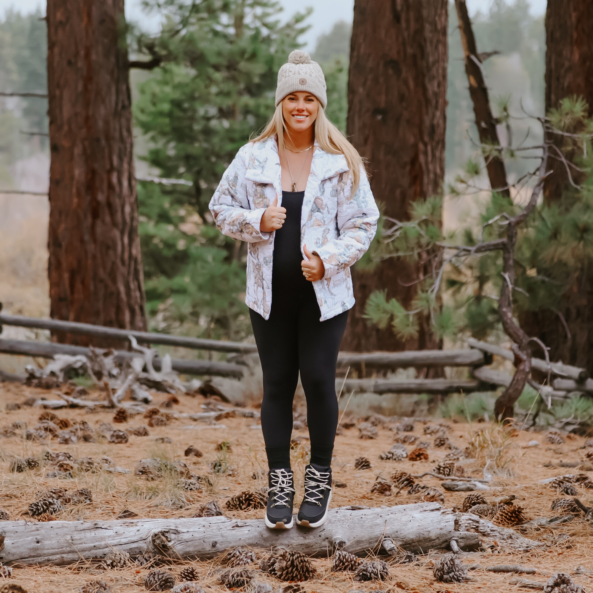 Lake Tahoe baby moon in the comfiest jumpsuit!

#LTKbaby #LTKbump