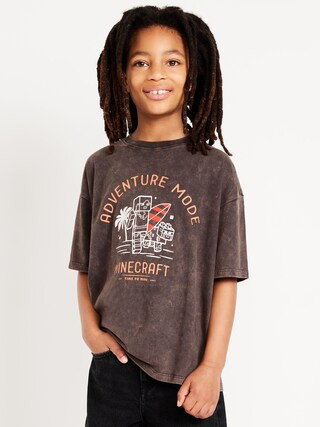 Oversized Minecraft™ Gender-Neutral Graphic T-Shirt for Kids | Old Navy (US)