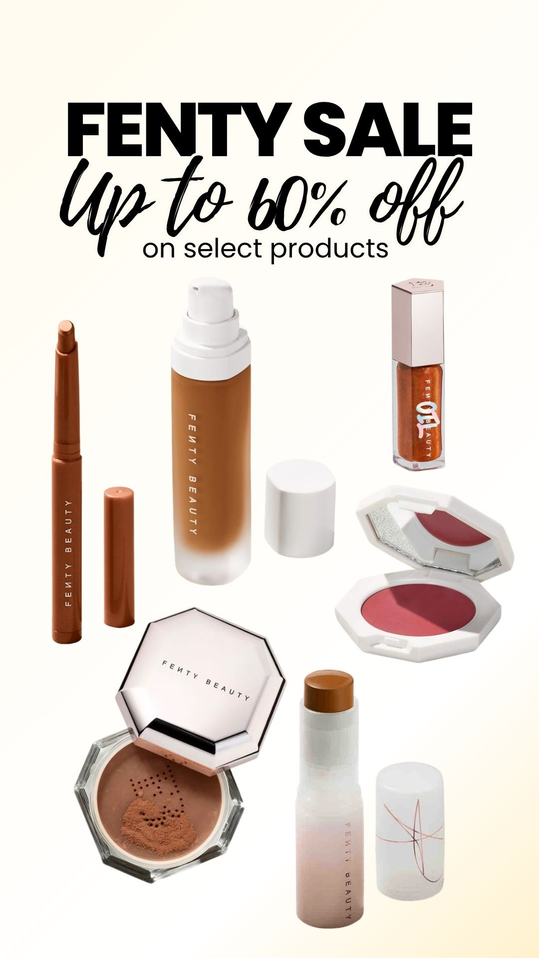 Saw that Fenty Beauty has select products up to 60% off. Here are some of the products I found discounted. #LTKmakeup #oilyskin 

 #LTKOver40 #LTKSaleAlert #LTKBeauty