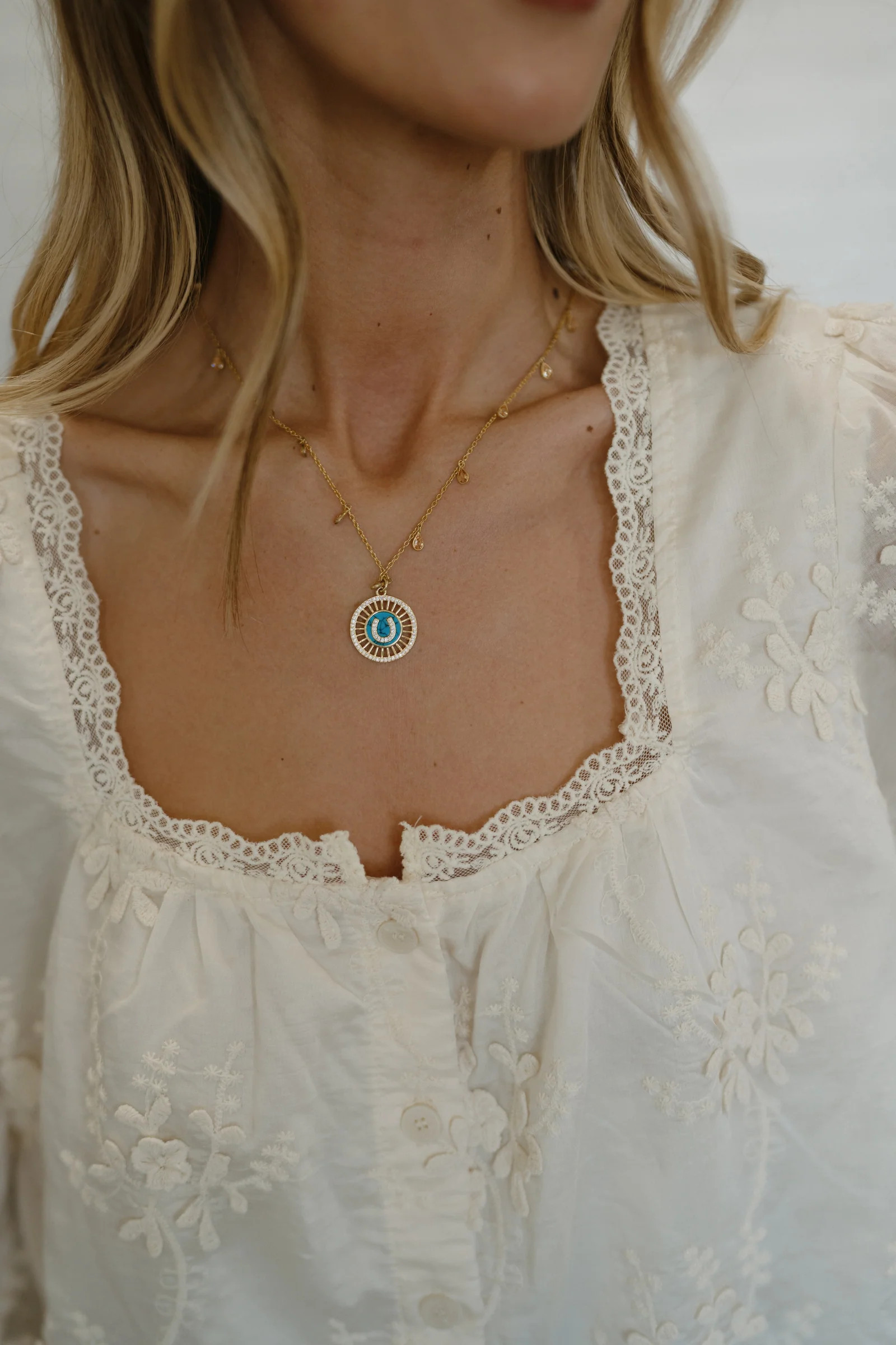 Horseshoe Glam Necklace | Goldie Lew Jewelry, LLC