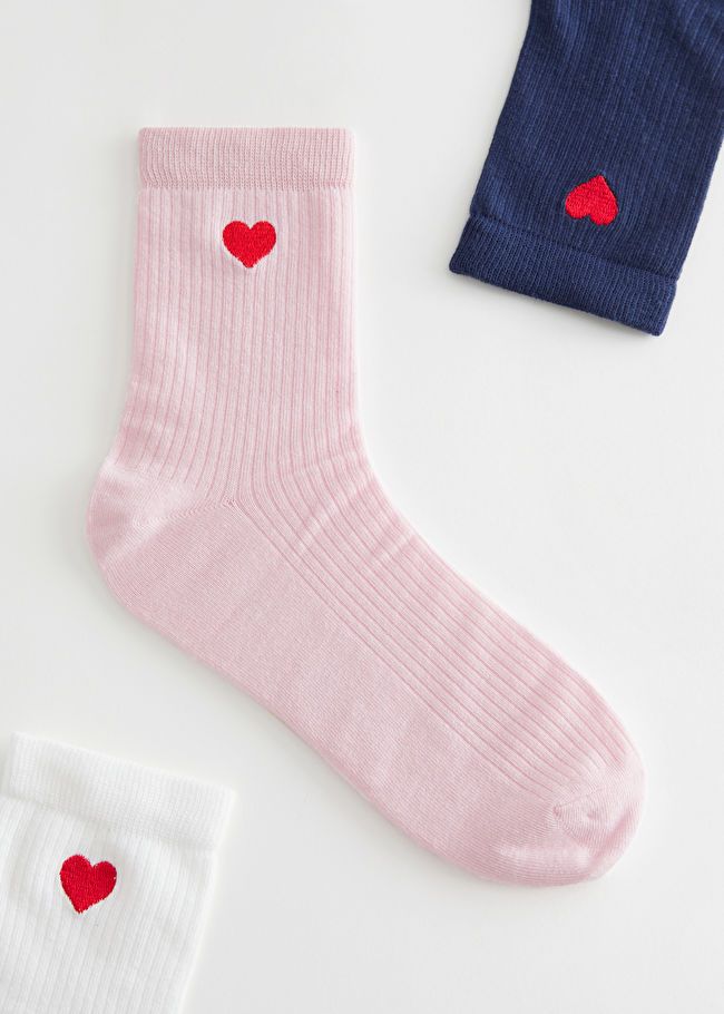 Heart Embroidered Socks Gift Set | & Other Stories US
