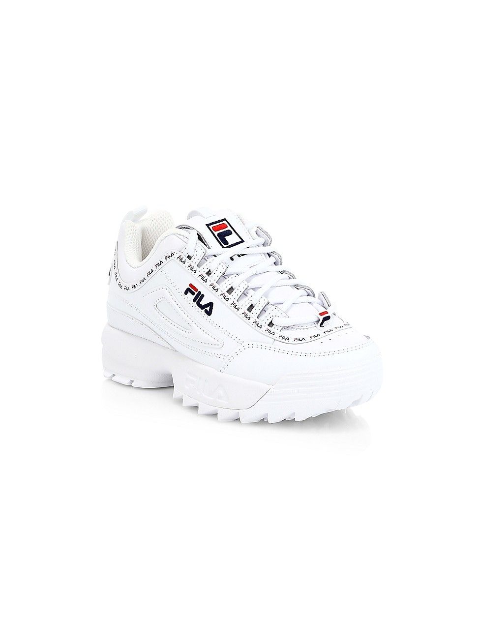 Fila Little Kid's & Kid's Disruptor Repeat Flag Chunky Sneakers - White - Size 12 (Child) | Saks Fifth Avenue
