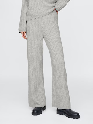 CashSoft Cable-Knit Sweater Pants | Gap (US)