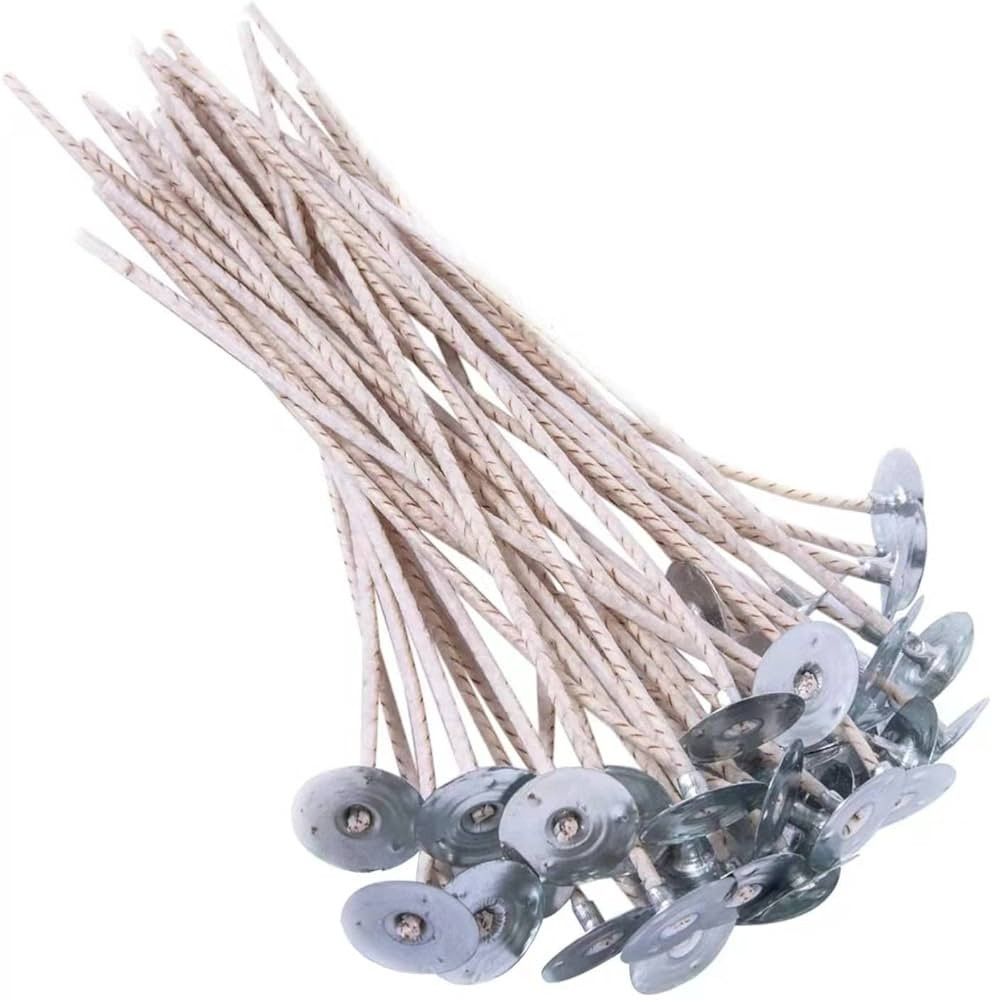 100pcs ECO Wicks for Soy Candles, 6 inch Pre-Waxed Candle Wick for Candle Making,Thick Candle Wic... | Amazon (US)