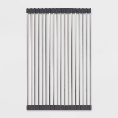 Over the Sink (Roll Away) Dish Drainer Silver - Brightroom™ | Target