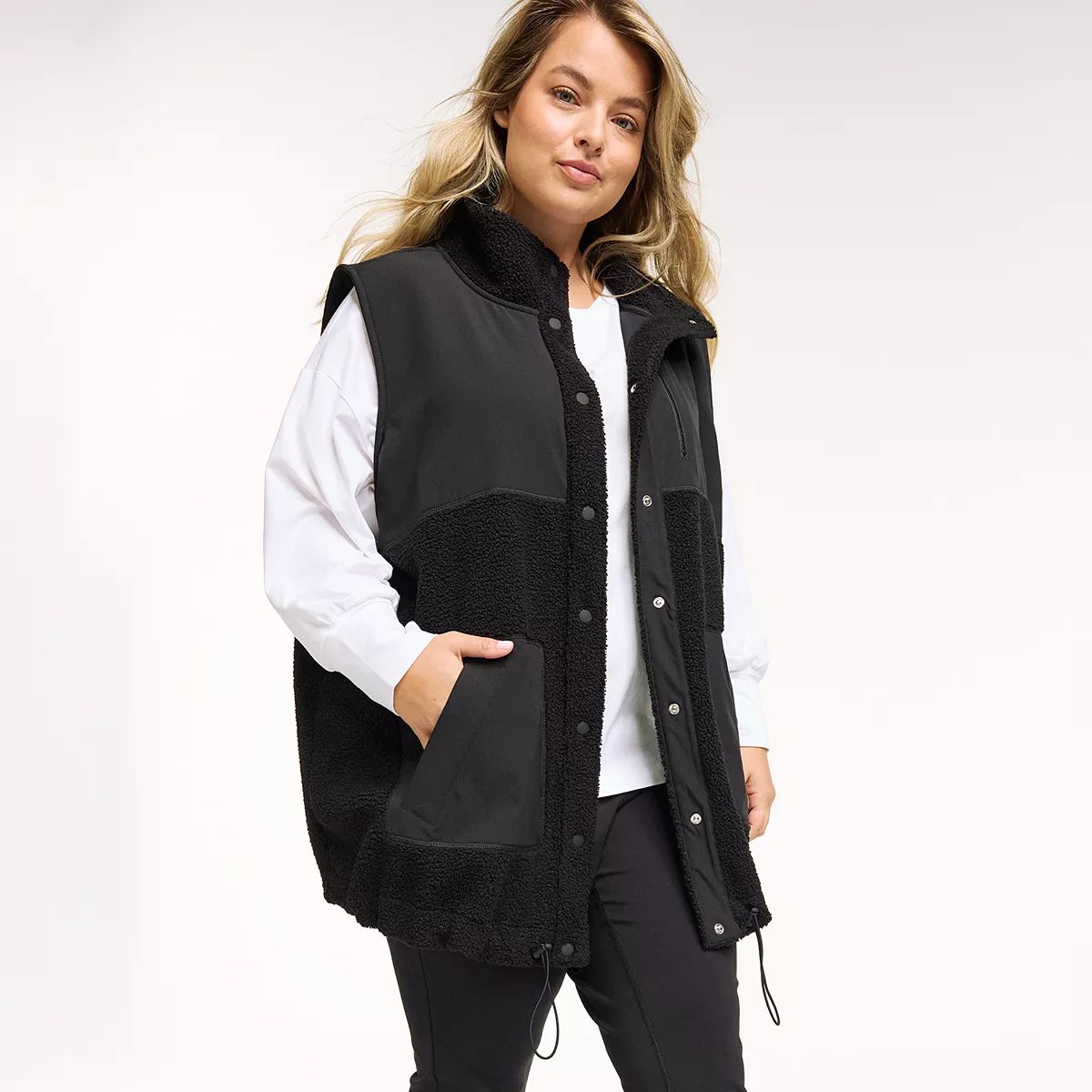 Plus Size FLX Boucle Mixed-Media Vest | Kohl's