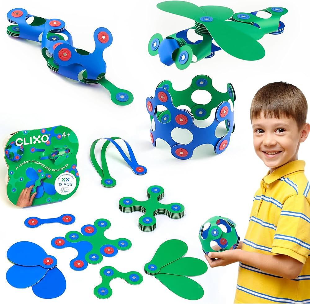 Clixo Itsy Magnetic Toy for Kids - Flexible, Durable, Imagination-Boosting Magnet Building Toy. E... | Amazon (US)