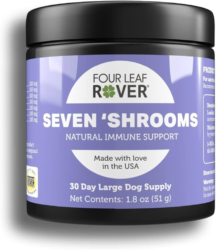Four Leaf Rover: Seven 'Shrooms- Immune Supporting Organic Mushroom Complex for Dogs - 15 to 60 D... | Amazon (US)