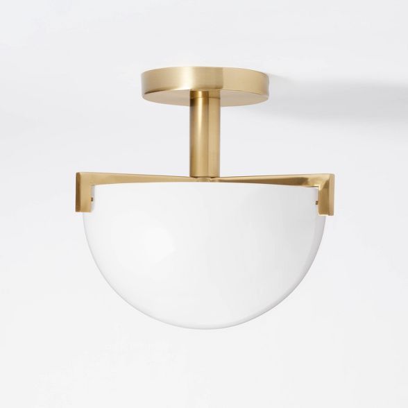 Milk Glass Dome Flushmount Ceiling Light White - Threshold™ designed with Studio McGee | Target