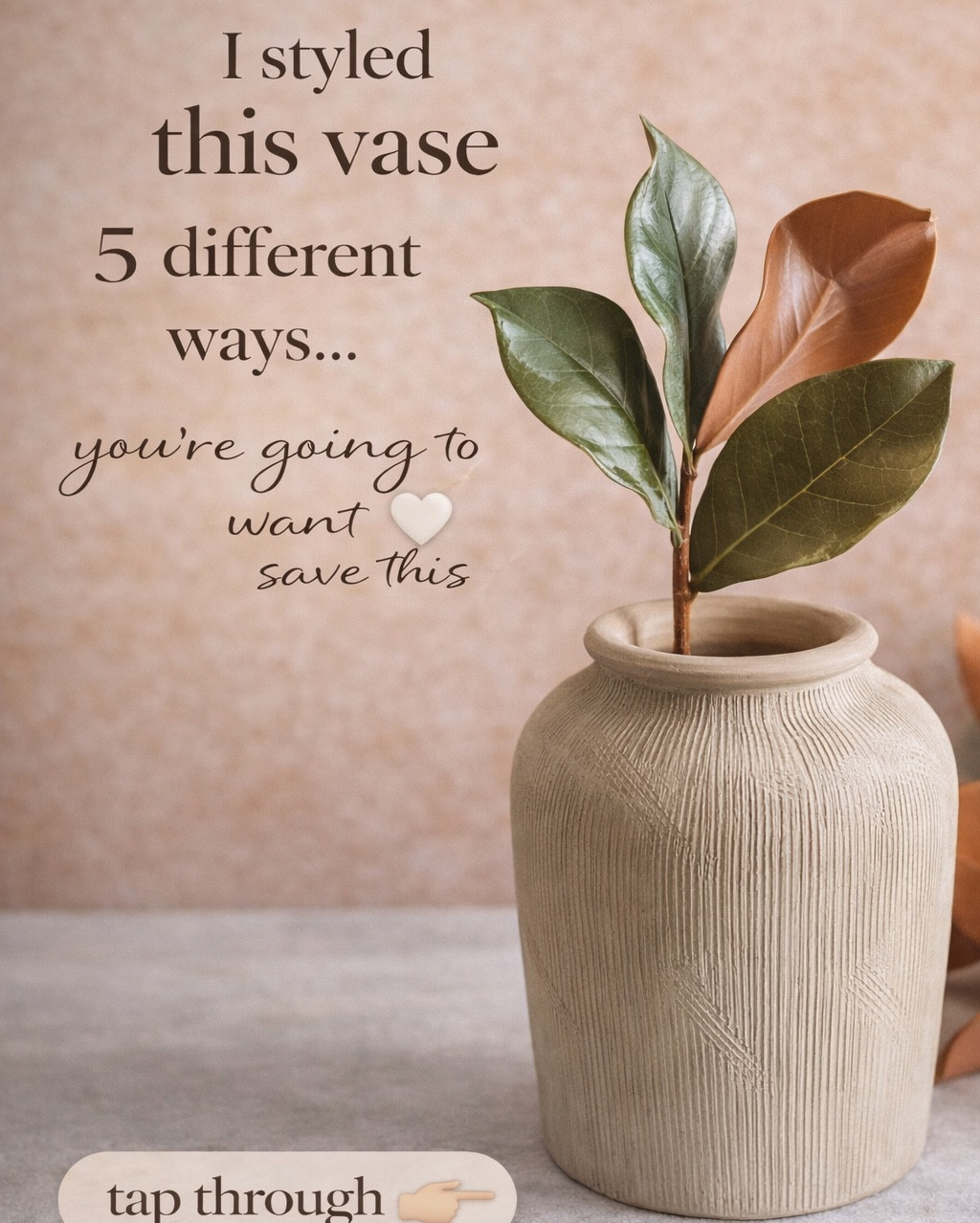 I styled this vase 5 different ways… and now I’m convinced this is one of those pieces you can use anywhere 🤍

From simple everyday stems to layered, cozy corners — it’s all about keeping things effortless and intentional.

You don’t need more decor… just better styling ✨

Save this for later + follow me on LTK for all my home finds 🤍

#ltkhome #homedecorfinds #neutralhome #organicmodern #earthydecor #simplehome #cozystyling #ltkstyle #modernhome #neutraldecor #homestyling #homeinspo #ltkcreator #amazonhomefinds #targethome #cozyhomevibes

#LTKSeasonal #LTKU #LTKHome