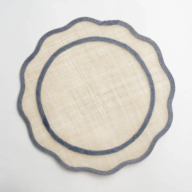 Summer Scallop Light Blue Placemat - Set of 4 | Cailini Coastal