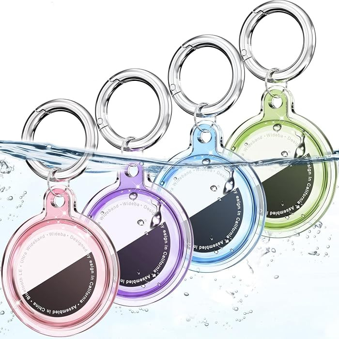 4 Pack Holder Case for Apple AirTags 2nd 2026 and AirTags 1st 2021,IPX8 Waterproof Cover with Key... | Amazon (US)