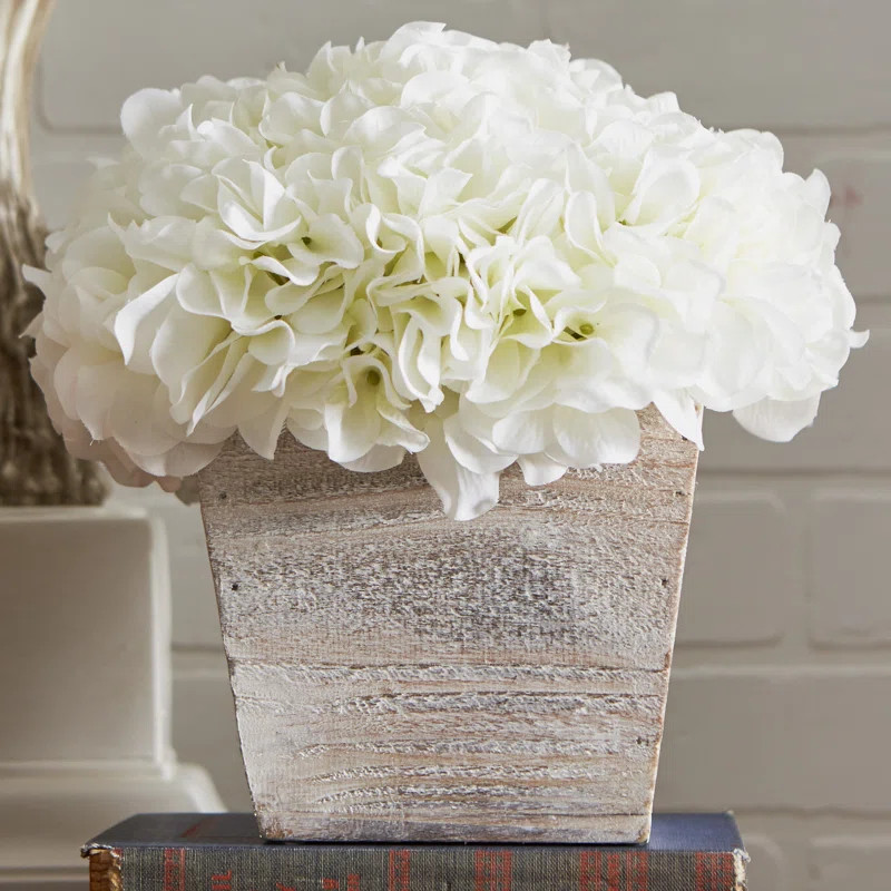 Hydrangea Arrangement in Planter | Wayfair North America