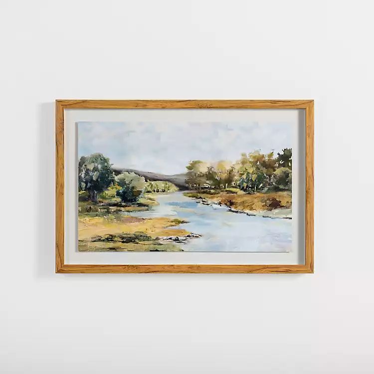 New! River Landscape Framed Art Print | Kirkland's Home