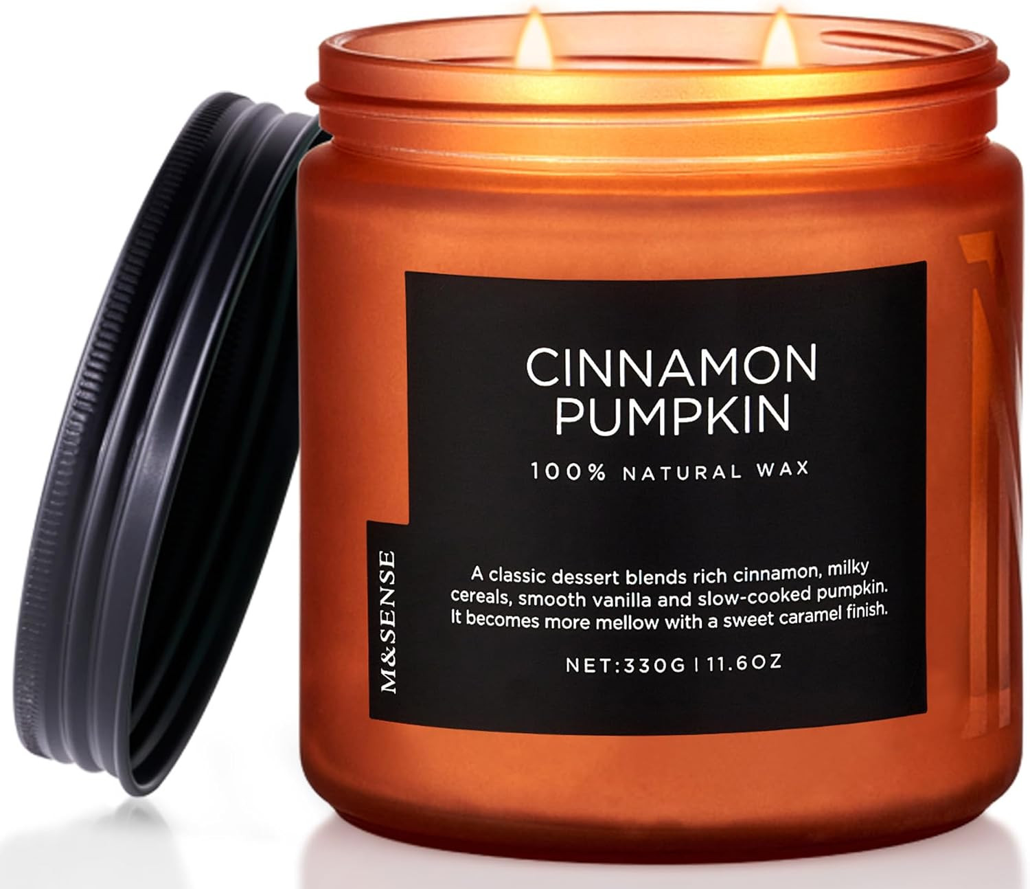 M&Sense Scented Candles Cinnamon Pumpkin Non Toxic Fall Aromatherapy | Amazon (US)