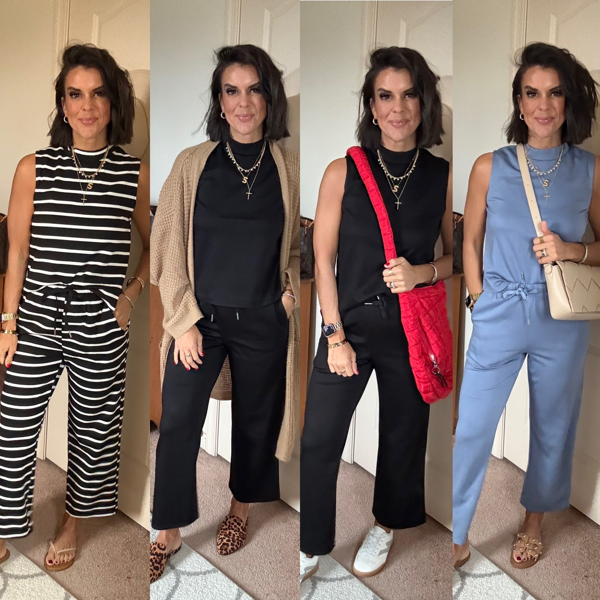 Amazon set! Wearing size small in set and cardigan. Shoes fit tts.

#LTKFindsUnder100 #LTKSeasonal