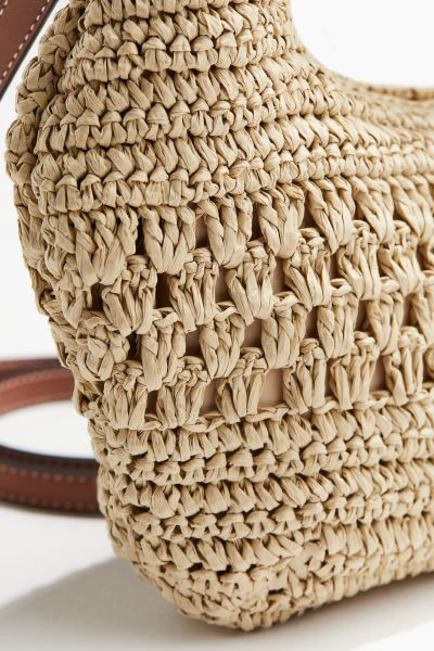 Crossbody Straw Bag - Beige - Ladies | H&M US | H&M (US + CA)
