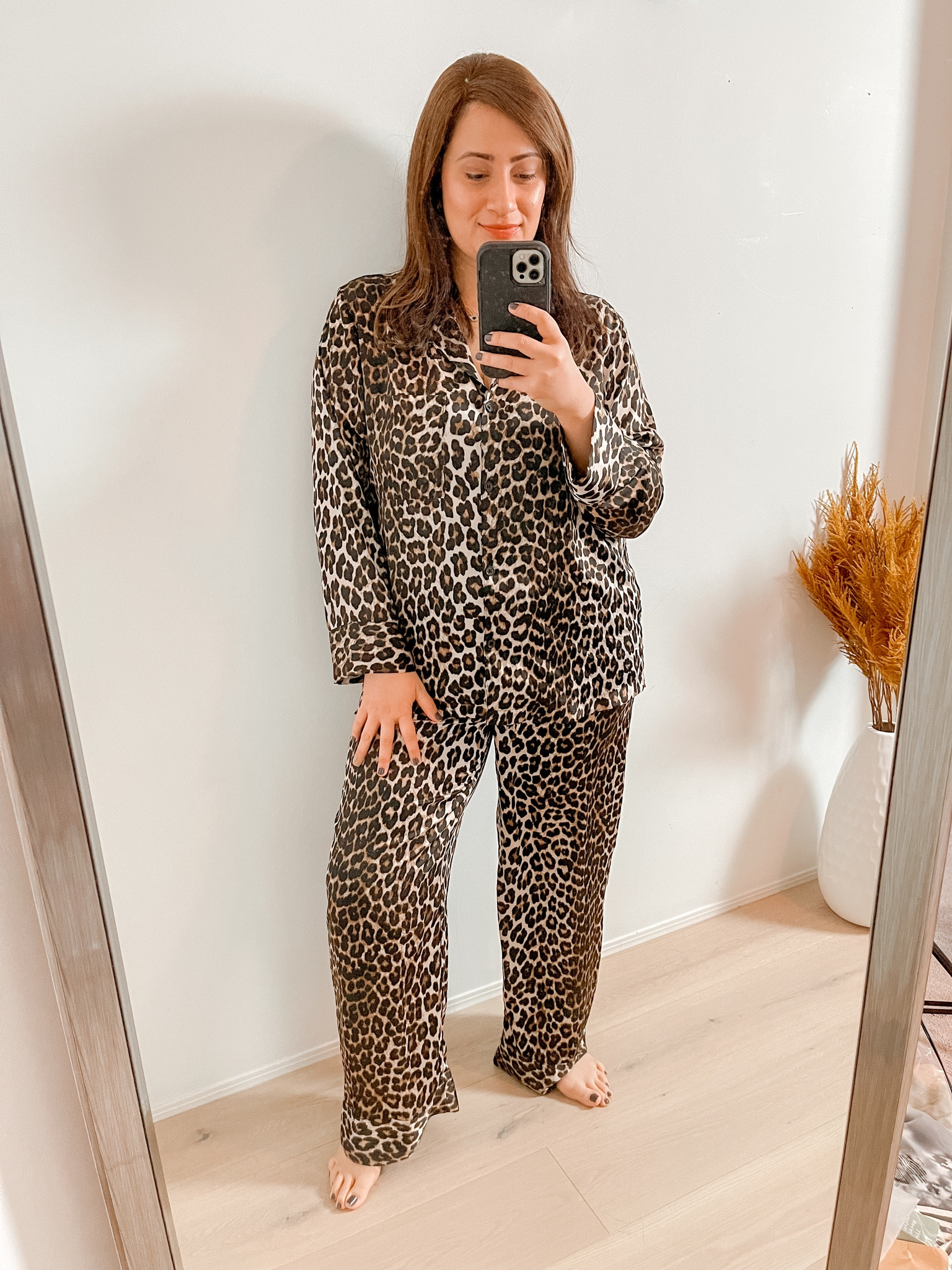 Satin leopard print pajama set from h&m cones in many prints and colors 

#LTKstyletip #LTKunder50 #LTKFind