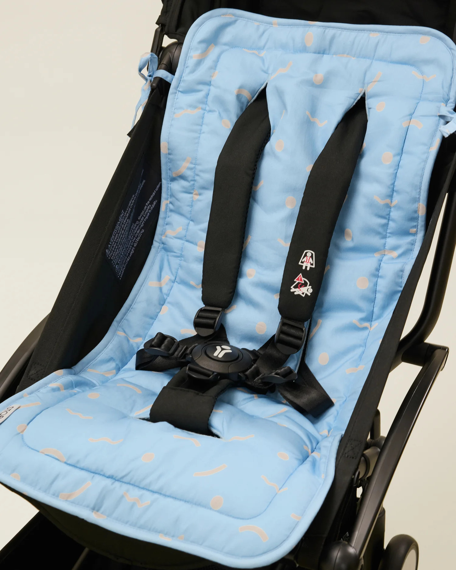 Universal Stroller Seat Liner For Babies Breathable Padded Washable | Sky Squiggles - Storq by Ki... | Kindred Bravely