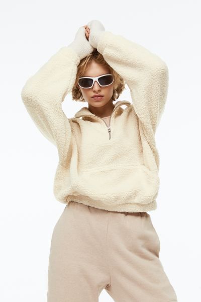 Half-zip Teddy Sweatshirt | H&M (US + CA)