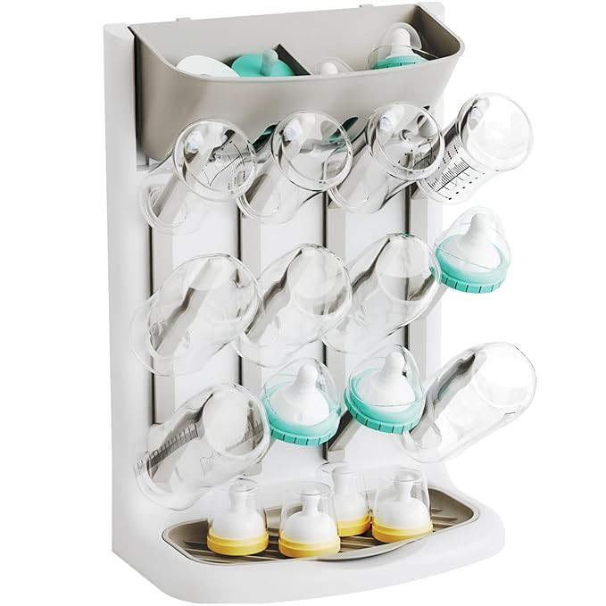 Yieach Larger Vertical Baby Bottle Drying Rack - BPA Free - Space Saving Feeding Bottles Drying R... | Amazon (US)