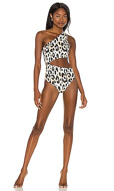 BEACH RIOT Celine One Piece in Spotted Leopard from Revolve.com | Revolve Clothing (Global)