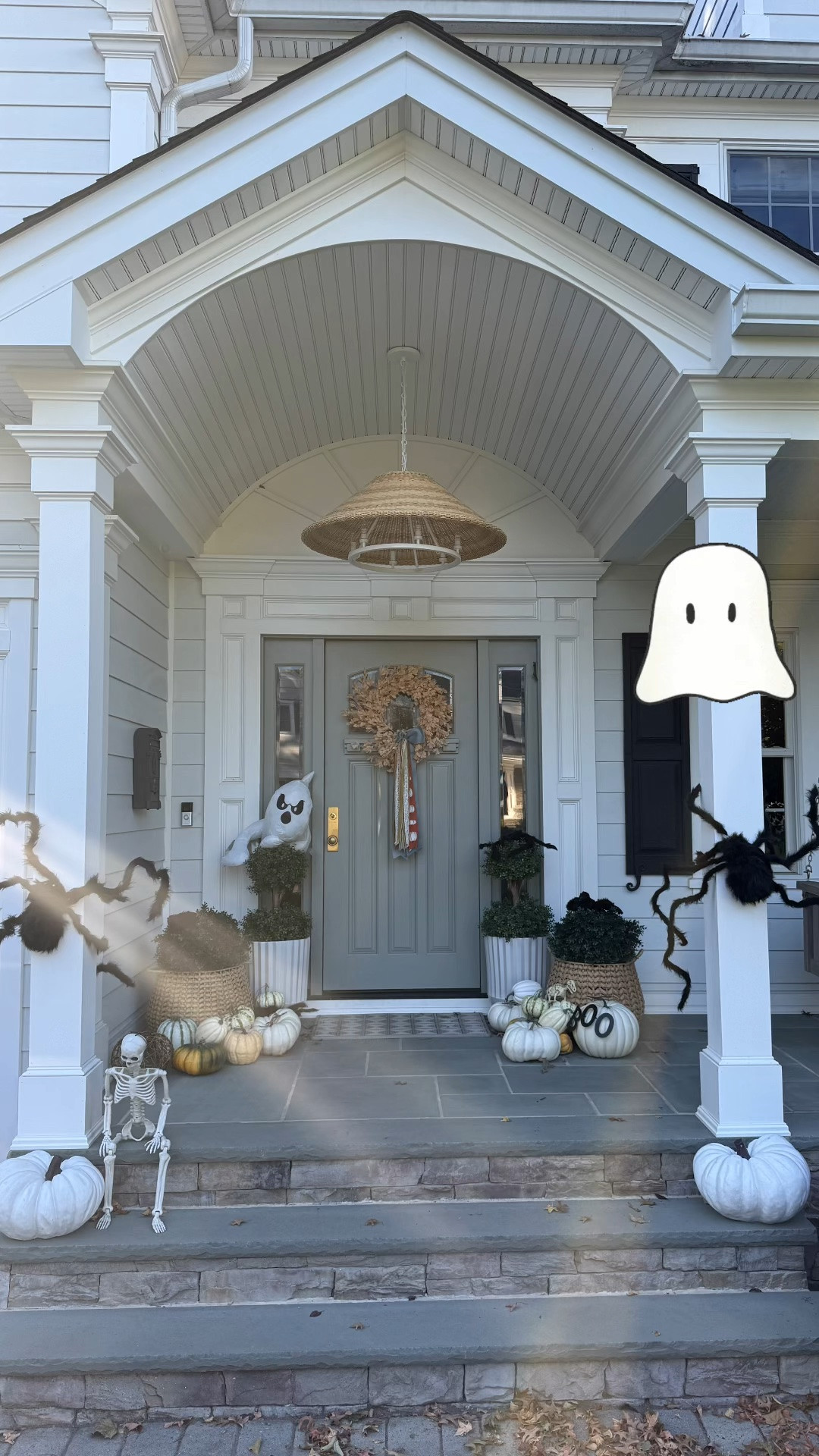 We added some Halloweenn decorations to our front porch yesterday and it’s looking festive! Lots of spiders, ghosts, skeletons and pumpkins to keep both kids happy. Linking what I can! Most ships quickly and is really affordable!!