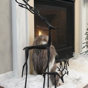 Oversized Bronze Sculpted Reindeer | Pottery Barn (US)