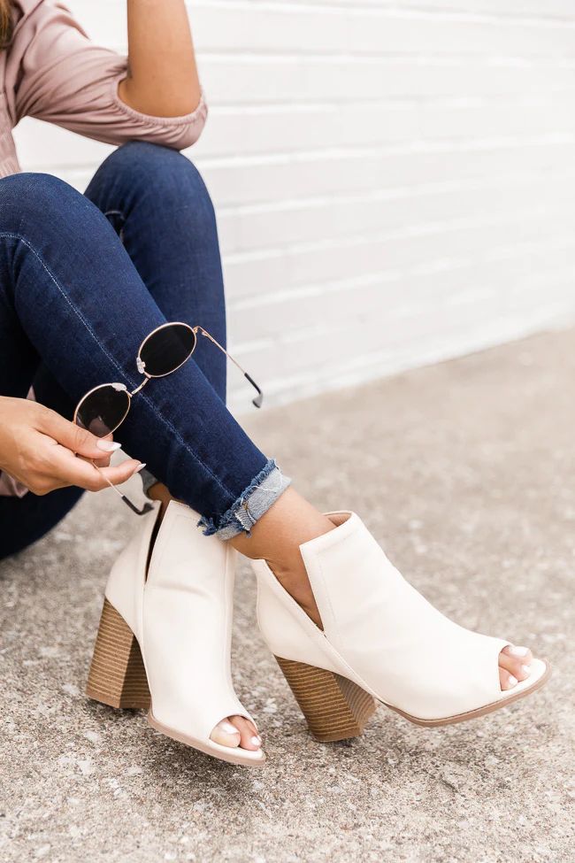 Beth Cream Booties | The Pink Lily Boutique