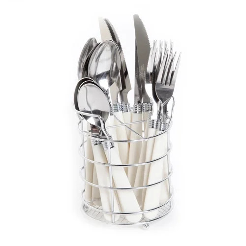 Gibson Home Sensations II 16-Piece Flatware Set with Wire Caddy - Walmart.com | Walmart (US)