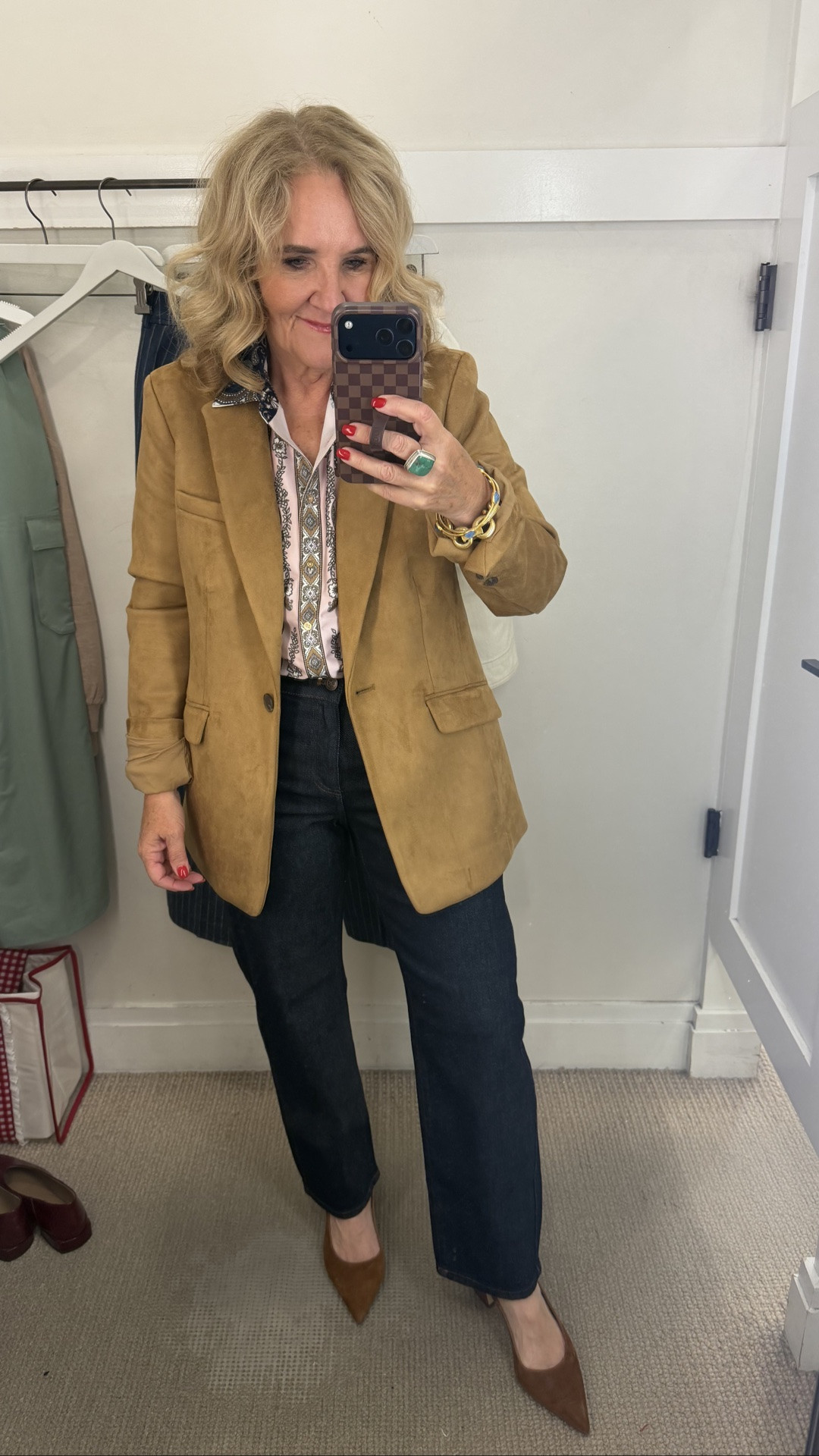A few new Talbots arrivals. I need 10 petite in this blazer, but I’m wearing the eight. Blouse is medium, and the jeans are in a petite. The jeans are very versatile with the dark wash can be elevated worn to work or to dinner or casually every day.  ￼

#LTKSaleAlert #LTKOver40 #LTKWorkwear